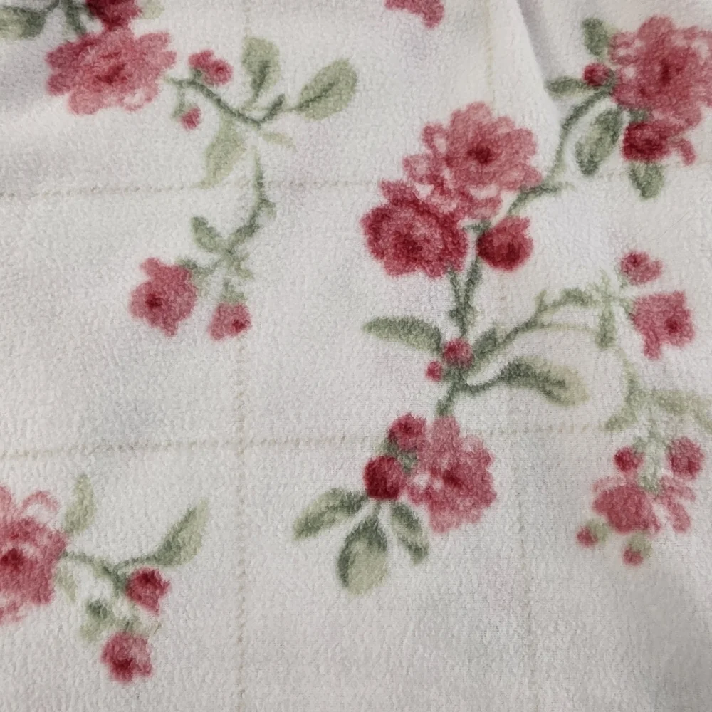 Lauren Ralph Lauren M White W/Red Floral Pajama Set Monogram Pocket AF-2998 - Picture 13 of 14